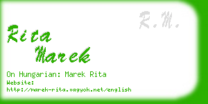 rita marek business card